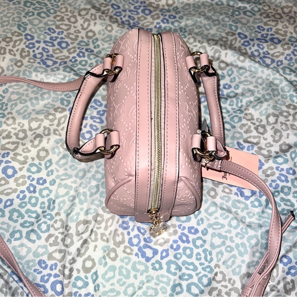 New Pink Juicy Couture Purse Dusty Blush Satchel Barrel Bag - Picture 3 of 3